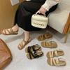 Roman Sandals 2025 Summer New with Skirt Design Soft Sole One Pedal Open-toed Slippers Versatile Beach Sandals