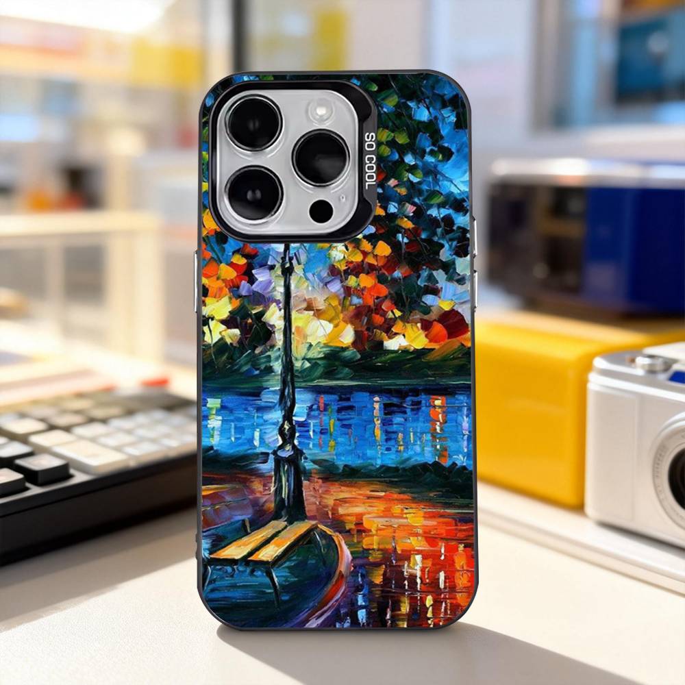 L-Leonid A-Afremov Painting Phone Case For iPhone 17,16,15,14,13,12,11,Pro,XS,Max,Plus,Mini,SE4,E Black Matte Shockproof Cover