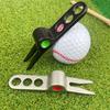 Zinc Alloy Divot Pivot Tool Golf Ball Fork Pivot Divot Repair Tool Putting Green Fork Grooves Cleaner Golf Ball Fork