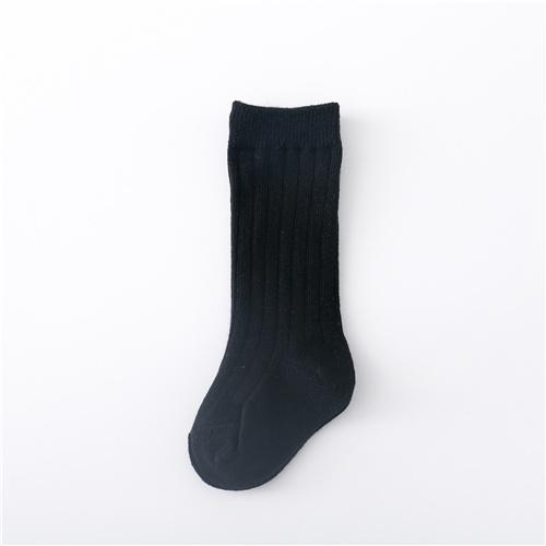 0-5Years Kids Boys Girls Socks Cotton Solid Striped Soft Baby Knee Long Children's Socks School Sport Baby Sock 12 Color