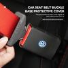 Leather Car Seat Belt Buckle Cover Protective Anti-Scratch Clip For Volkswagen VW Passat Golf 4 5 6 Tiguan Polo Scirocco Jetta zh9