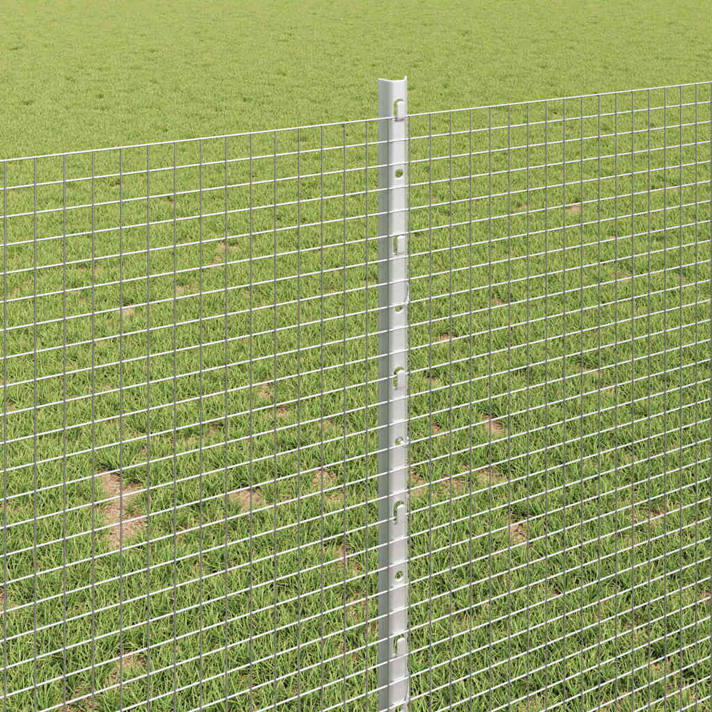 Welded Wire Fence with Posts 10 x 1 m (W x H)