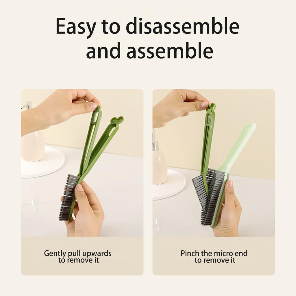 Detachable Household Cleaning Brush, Multifunctional Scrub Brush With Hard Bristle And Handle, Ideal Crevice Grout Brush For Kitchen, Bathroom,Window,