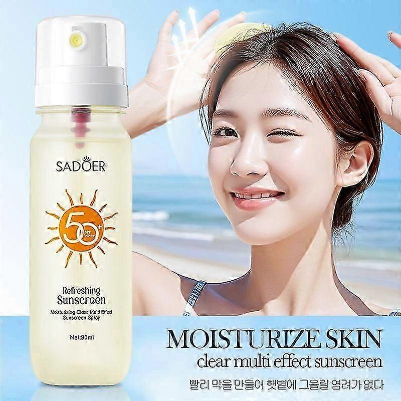 50 SPF Water Resistant, Lightweight Body Sunscreen Lotion, Instant Absorption that Intensely Hydrates the Skin, Vegan, Spray Bottle 90 ml