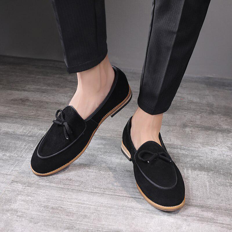 Suede Leather Men Loafer Shoes Fashion Male Shoes Casual Shoes Man Party Wedding Footwear Big Size