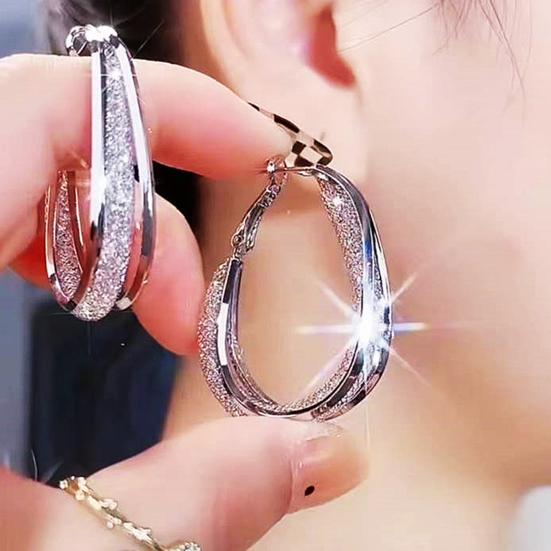 Красивые женские серьги-кольца, высококачественные, антидеформированные, долговечные