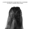 Magic Hair Comb Stretchable Beading Double Hair Slide Hair Accessories for Women Girls (Black)