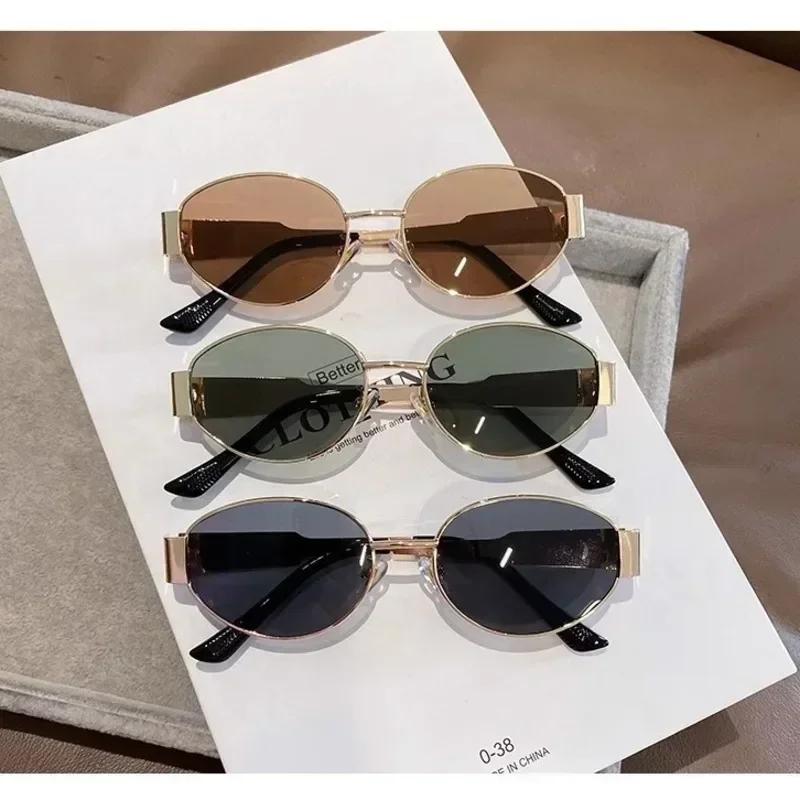 1 PC Fashion Sunglasses European and American Metal Fishing Cycling Frame Korean Version Glasses Retro Sunglasses UV Protection