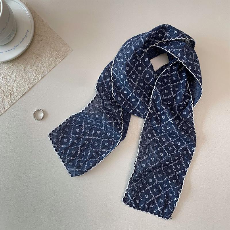 Early Spring Hot Selling New Slim Scarf High-end Versatile Retro Long Strip Neck Protection Multifunctional Fashionable Decoration