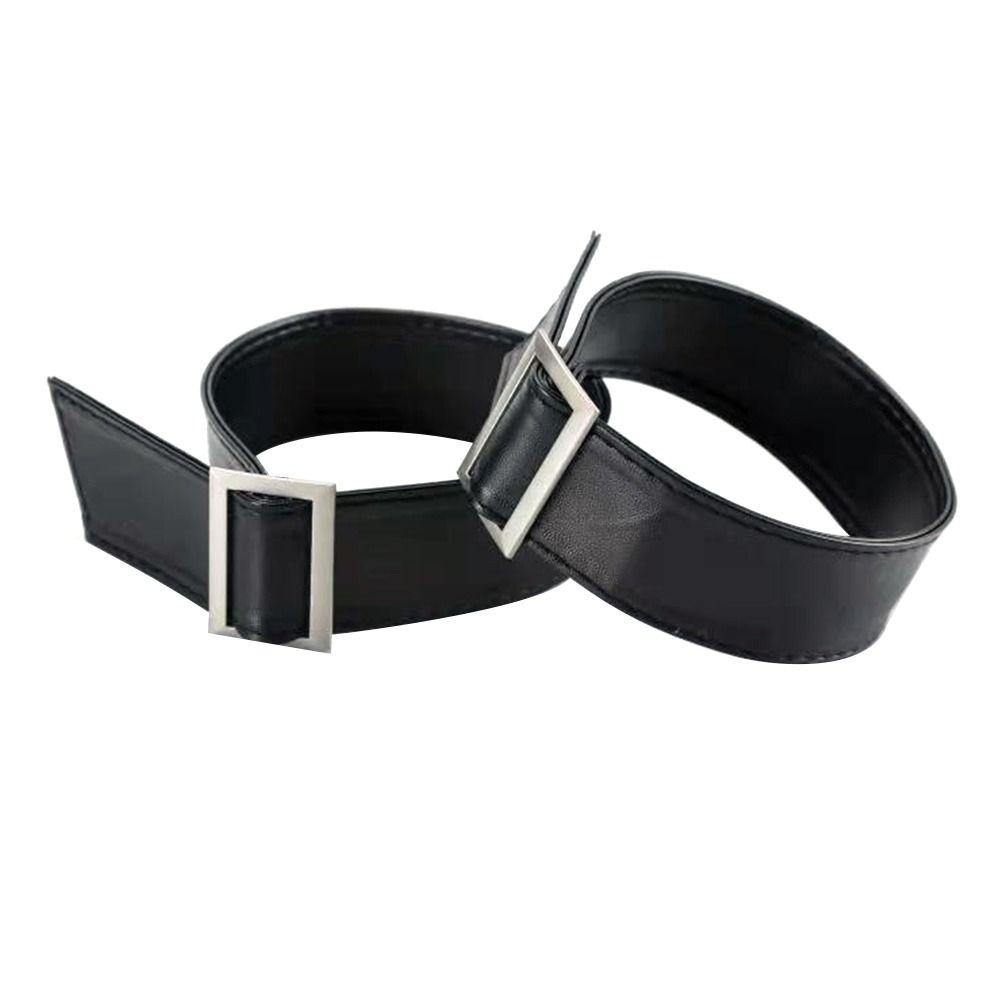 Faux Leather Cuff Bands Strap Replacement Adjustable Sleeve Garters Leather Cuff Bands  Women