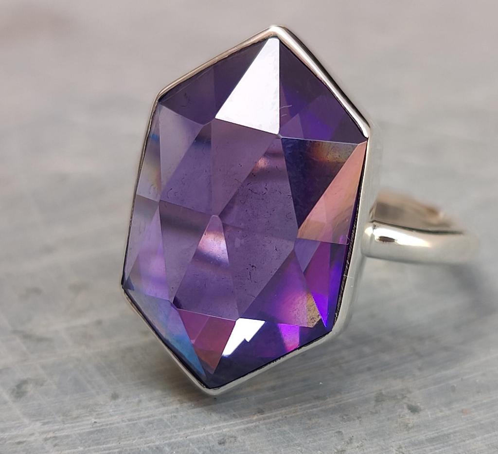Amethyst Ring, Statement Ring, 925 Solid Sterling Silver, Purple Amethyst Gemstone, Women Ring, Engagement Ring, Gift for Her