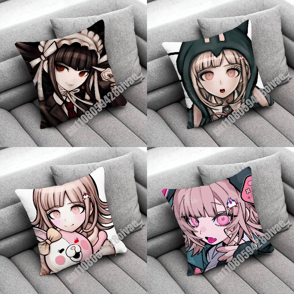 D-Danganronpa Чиаки Нанами Дзюнко Эносима Наволочка для декоративной подушки 35x35 см 45 см Квадратная Наволочка для домашней подушки