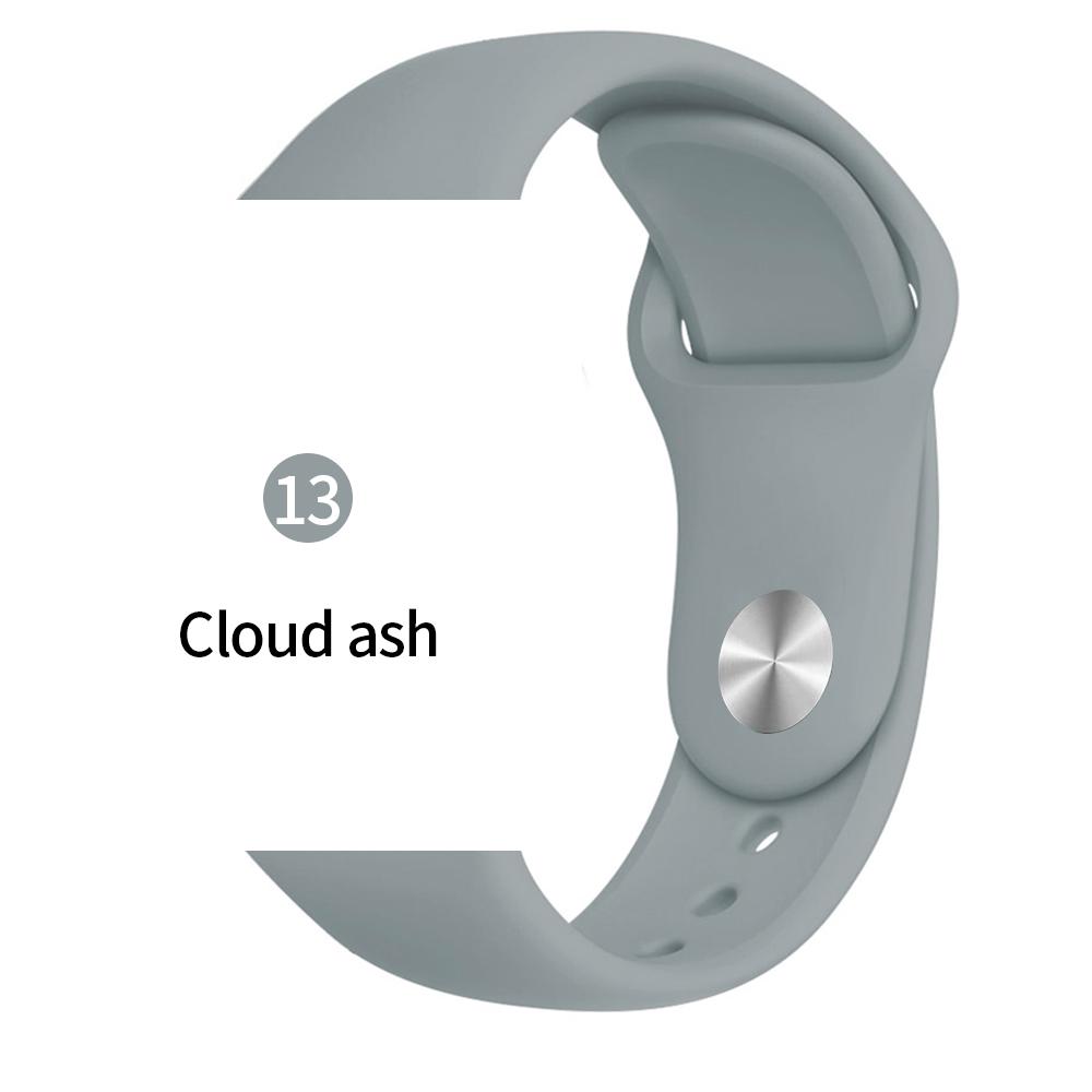 Мягкий спортивный силиконовый ремешок для часов Apple 4 3 2 1 38 мм 42 мм дышащий браслет для Iwatch Series 5 6 SE 40 мм 44 мм ремешок