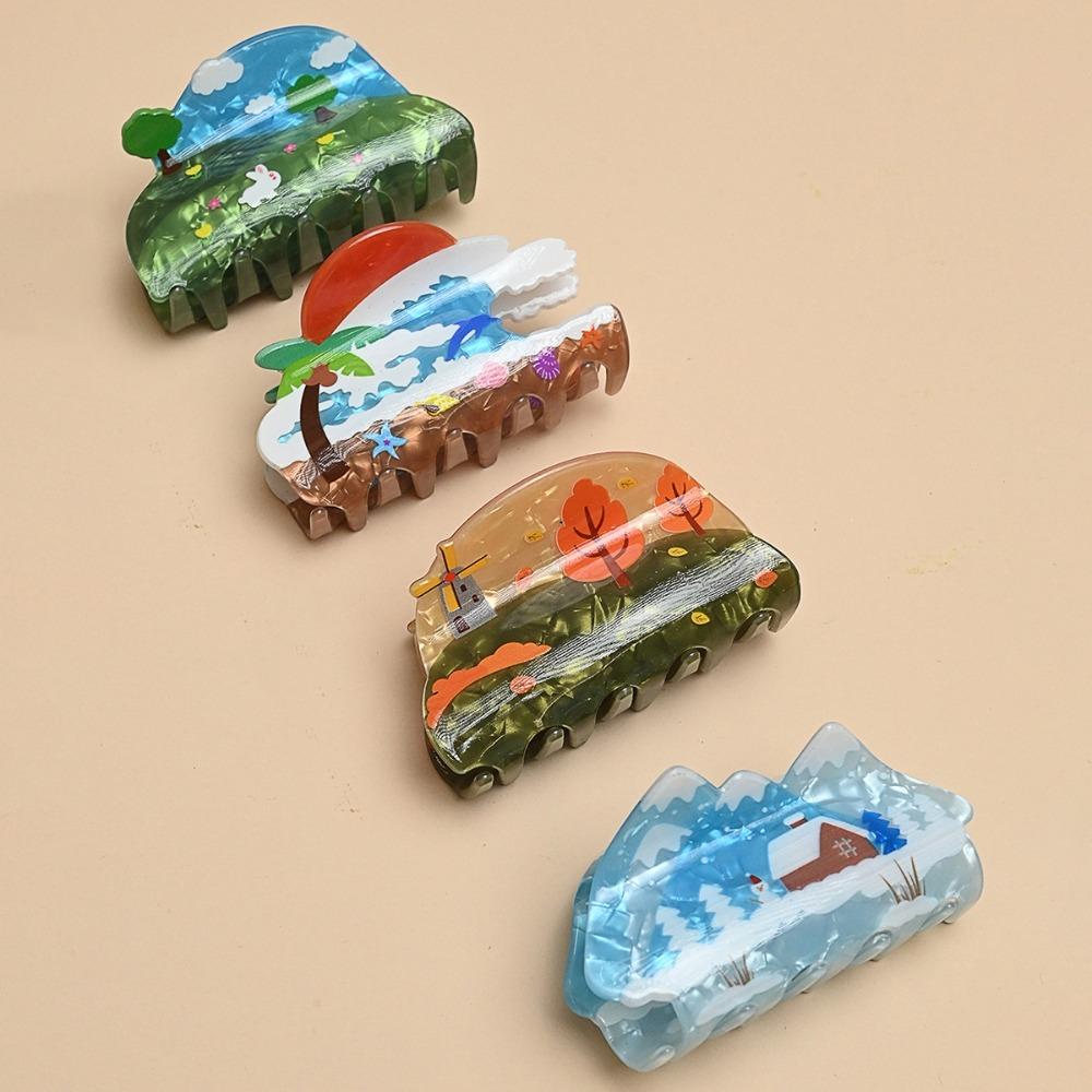 Summer Acetate Hair Clip Spring Special-shaped Grab Clip Sweet Four Seasons Hair Claw Girls