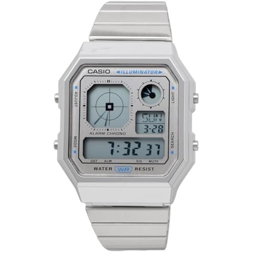 Casio CASIO Стандартные цифровые наручные часы с аналоговым дисплеем Серия Vintage A130WE-7A Унисекс Сре...