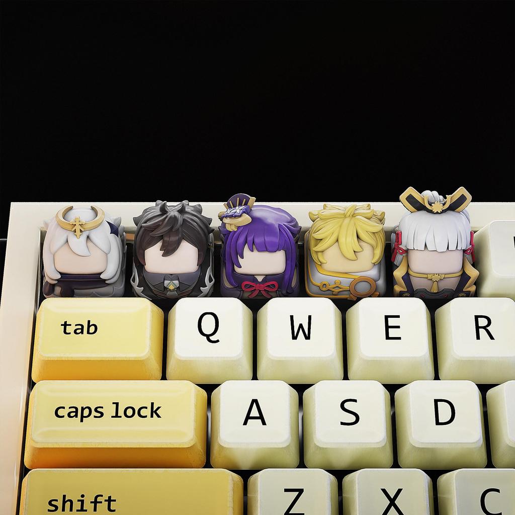 Genshin Impact Artisan Keycap Смола Кастомная Персонализированная Клавишная Колпачок Милый Аниме Кейкап для Механической Клавиатуры Аксессуары Подарки