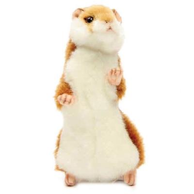 Hansa Toy Stuffed Animal 3739 Hamster 1 Standing Hamster, 15см, коричневый, Популярные игрушки для корейских детей