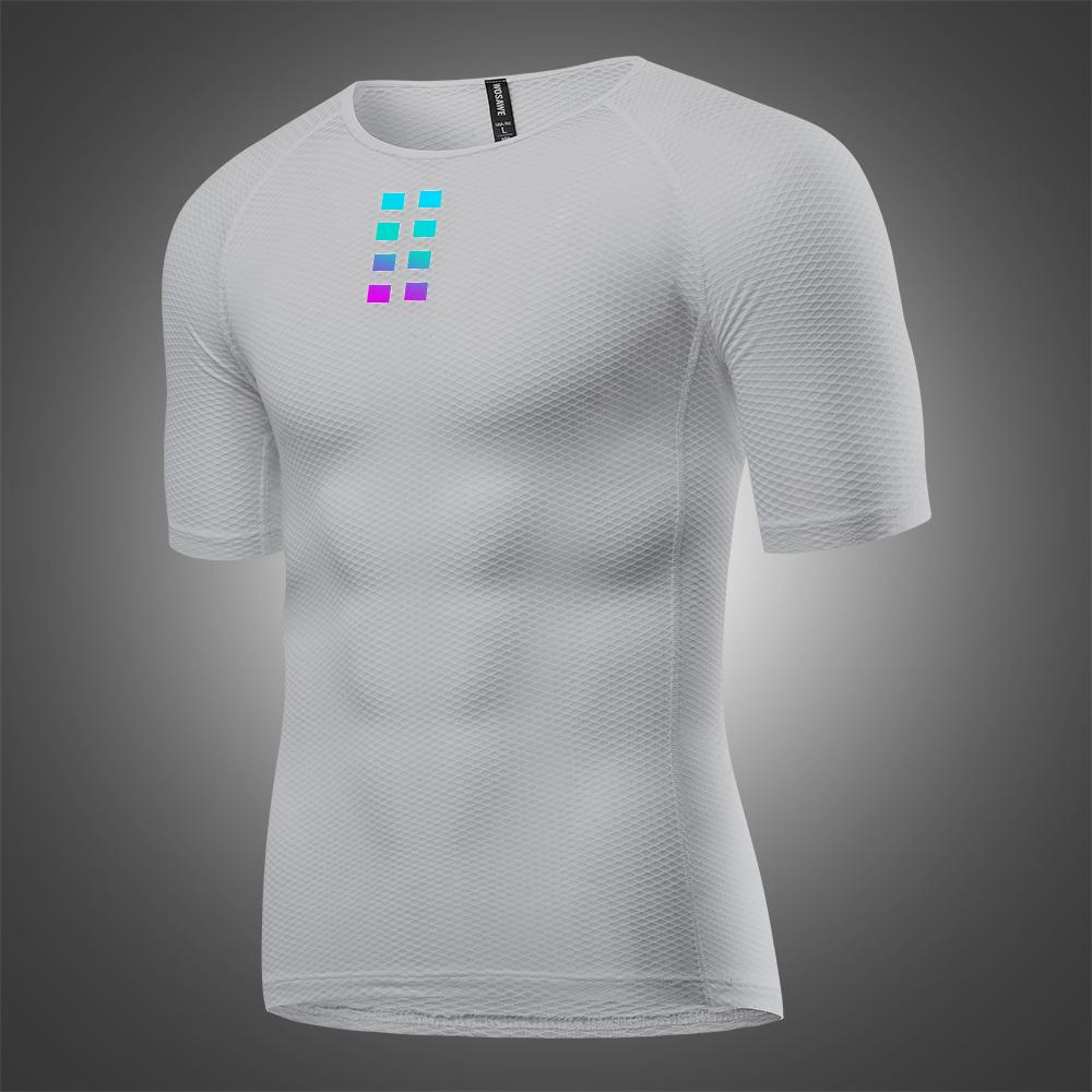 WOSAWE Велосипедный базовый слой Дышащее нижнее белье с короткими рукавами Впитывающая пот толстовка для бега