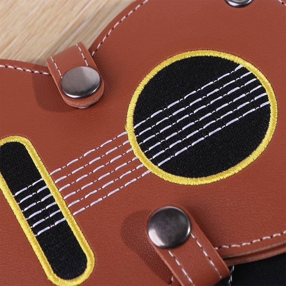 Guitar Shaped Guitar Pick Holder Bag Large Capacity Guitar Pick Clip Guitar Plectrums Bag Electric