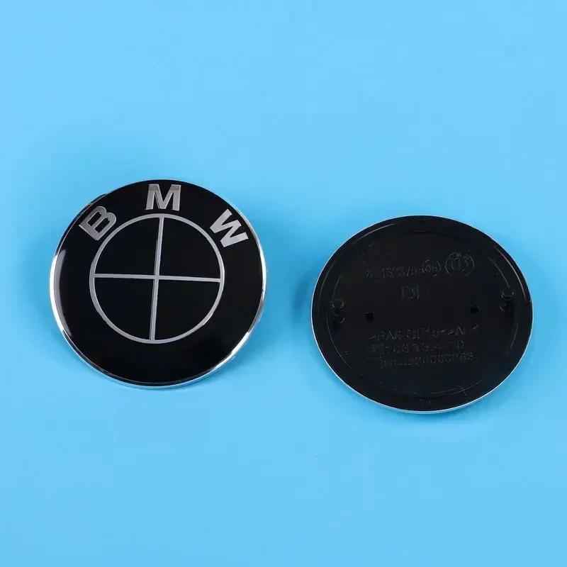 Interior Mouldings New 2025 1Pc ABS 74mm 82mm Car Front Hood Badge Logo Rear Trunk Emblem for BMW M Performance E46 F10 F30 E39