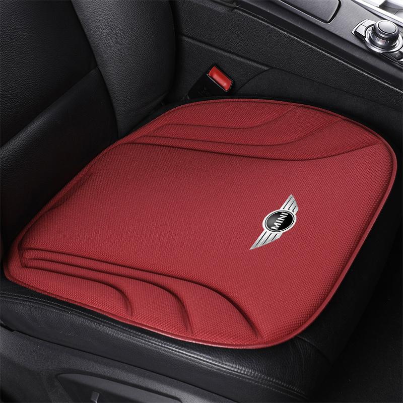 Soft Car Seat PU Leather Ventilated Seat Cushion Covers Stickers For MINI Cooper F54 F55 F56 R56 R60 SONE Roadster Clubman Coupe t2