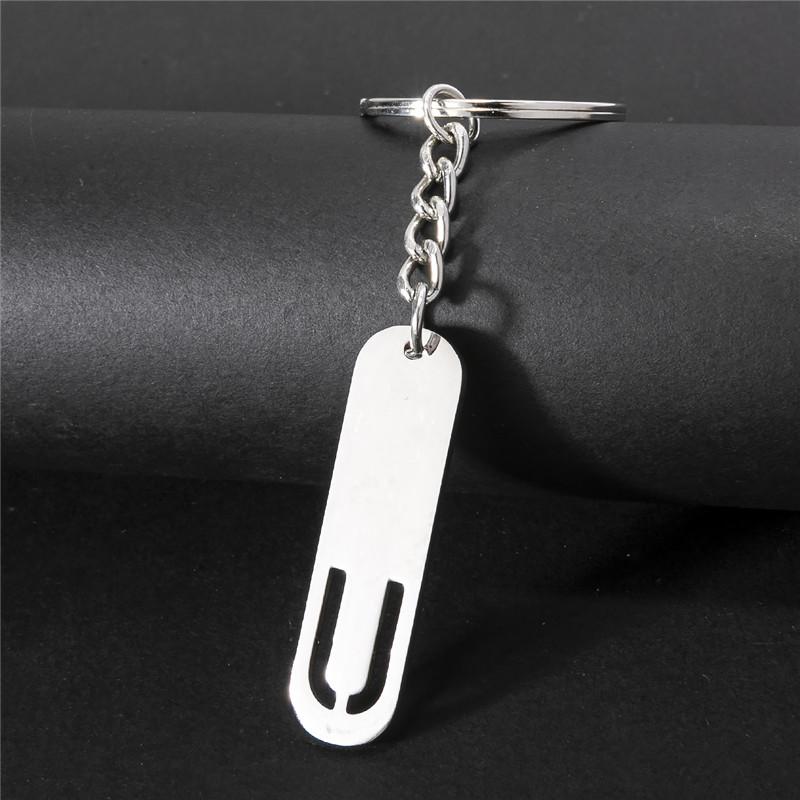NEW DIY Stainless Steel A-Z Letters Key Chain 26 Alphabet Charm Metal Keyring Men Women Car Key Ring Unique Gift