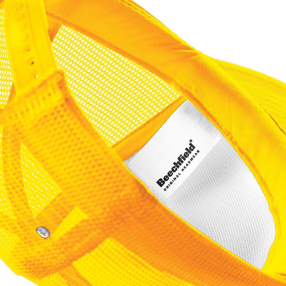 Beechfield Винтажная простая кепка Trucker с застежкой-молнией сзади