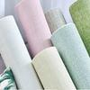 Linen Anti Mold Wallpaper Living Room Bedroom Household Waterproof and Anti-collision Background Self-adhesive Wall Sticker