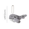Kawaii Plush Stuffed Whale Keychain Cute Marine Organism Keyring Cetacean Pendant  Bag Hanging