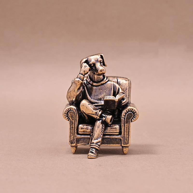 Миниатюрная фигурка Собаки-CEO Ретро Декор для Рабочего Стола Офиса Ретро Декор для Рабочего Стола Офиса Коллекционный Орнамент