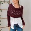 Multifunctional Scarf With Sleeves For Women, Knitted Scarf Sweater Wrap With Sleeves, Boho Pashmina Scarf Cape