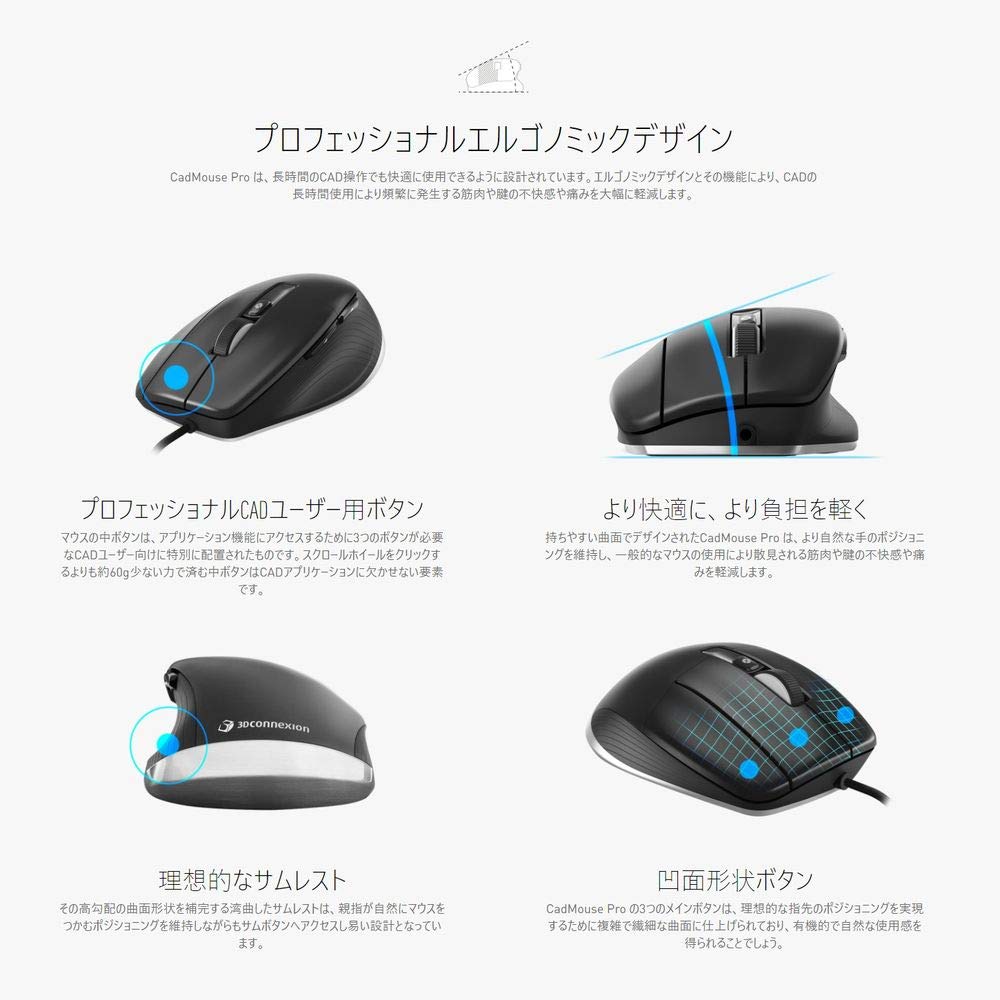 3Dconnexion CAD Mouse 3D Connection CadMouse Pro CMP 3DX-700080