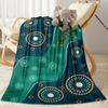 Australian Aboriginal Style 143 Blanket Soft & Cozy Great for Couch Seaside Livingroom Four Seasons Multipurpose Stylish Decor