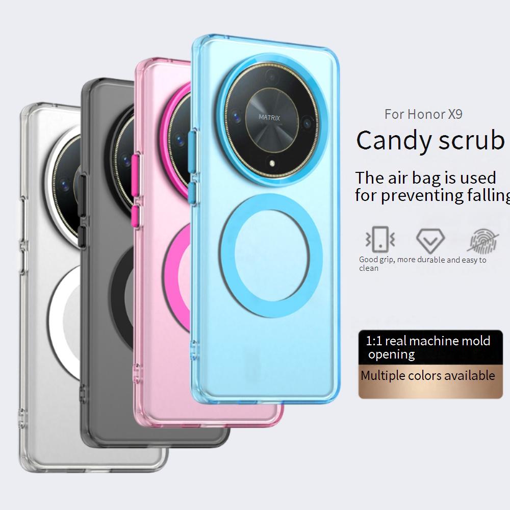 Матовый чехол Magsafe для телефона Honor X9b Magic6 Lite X50 Защитный чехол Магнитная беспроводная зарядка Ударопрочная задняя крышка