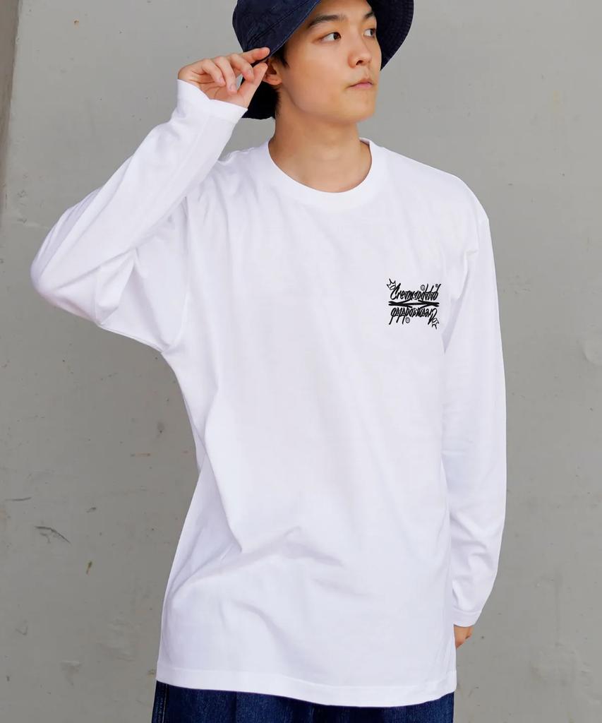 CREAM SODA LAB Crsdel Lettering Long Sleeve White