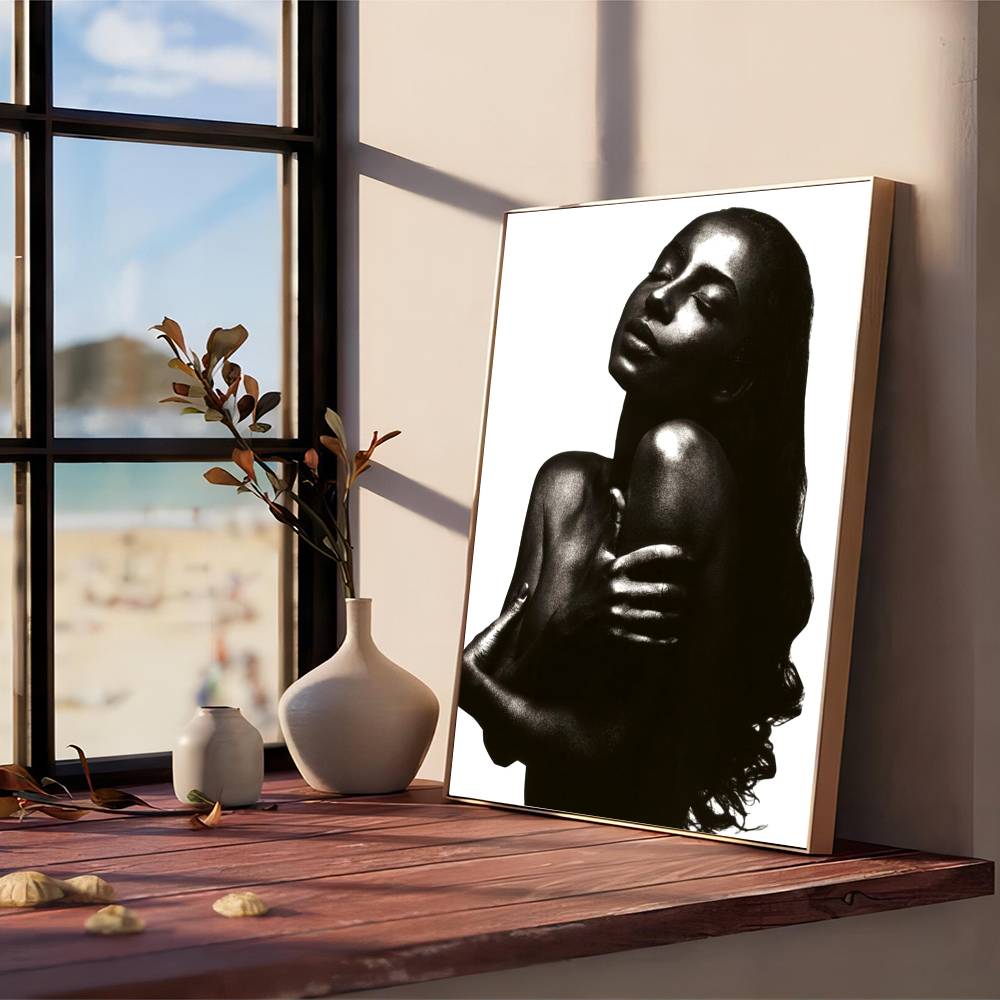Известная певица Sade Винтажная серия Качественные отпечатки и плакаты Водонепроницаемая бумага Наклейки Плакаты и наклейки для кофейни и бара