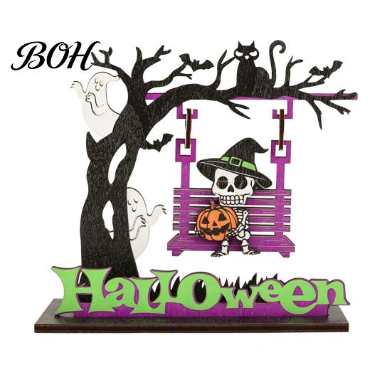 Halloween Table Decorations Funny Desktop Swing Decor, Spooky Home Decor for Living Room Entryway Holiday Displays Tabletop, Gothic Fall Themed