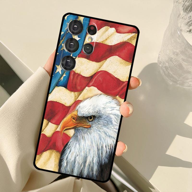 Американский флаг США Орел Чехол Для Samsung Galaxy S25 S24 S23 S22 S21 S20 Ultra S9 S10 Plus S21 FE S25 FE Задняя крышка