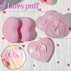 6pcs Heart-Shaped Makeup Sponge Puffs Dry Wet Dual Use Candy Puff Reusable Liquid Foundation Powder Cosmetic Sponge Puffs