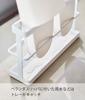Yamazaki Jitsugyo (Yamazaki) Two-Way Balcony Slipper Rack with Tray White Body Approximately W25 X D6.5 X H15cm (Does Not Include Film Hook) Tower