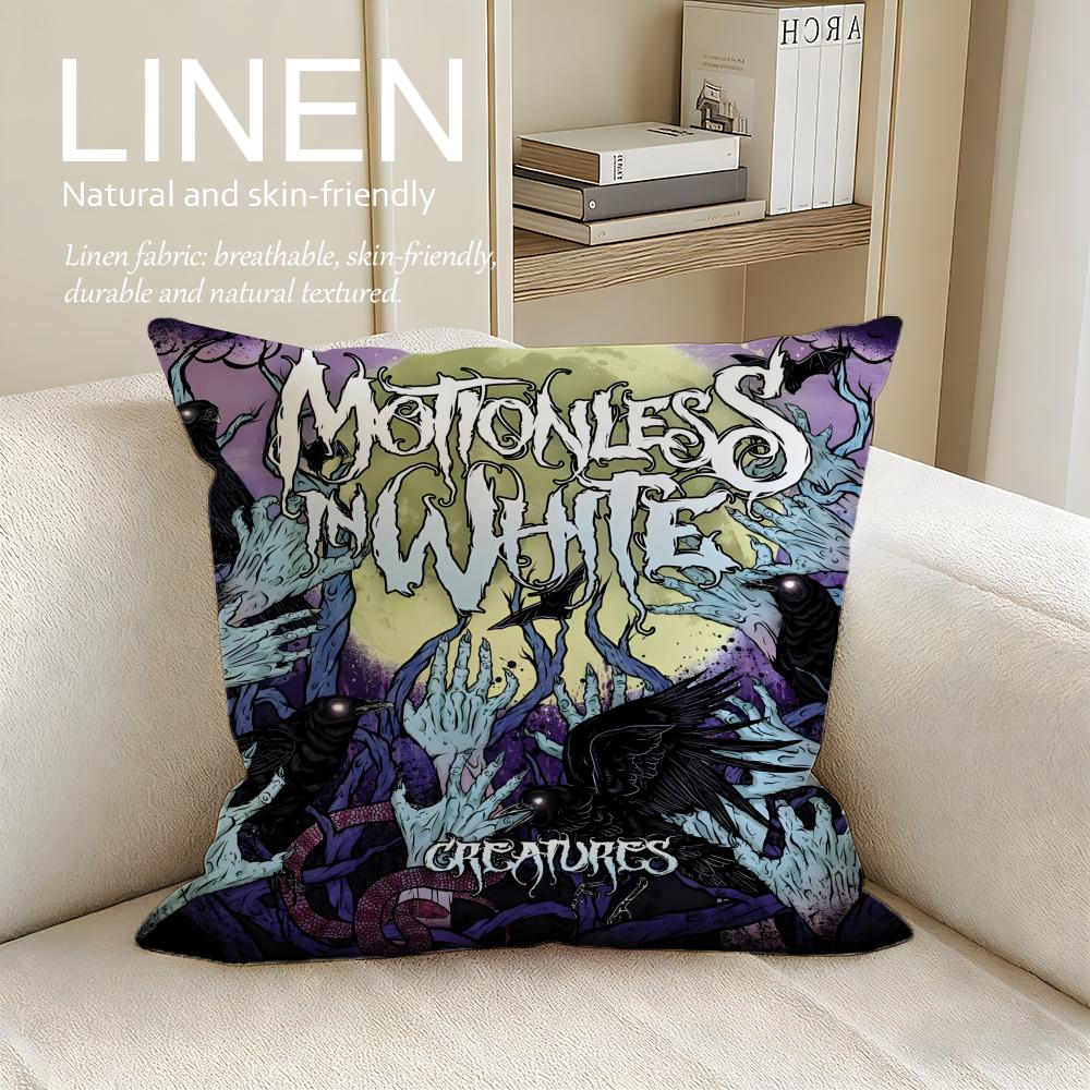 Музыка Motionless In White Наволочка для подушки Комплект Наволочек Шт x x Дышащая Стирка Подушка для Дивана Наволочка