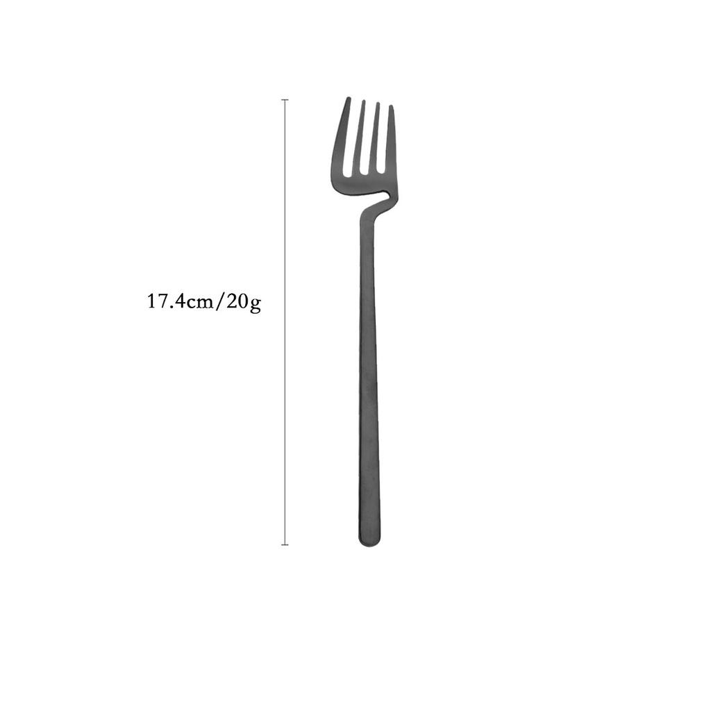 Creative Fashion Black Matte Cutlery Set Stainless Steel Dinnerware Set Knife Fruit Fork Spoon Dinner Set Kitchen Flatware Tableware Set