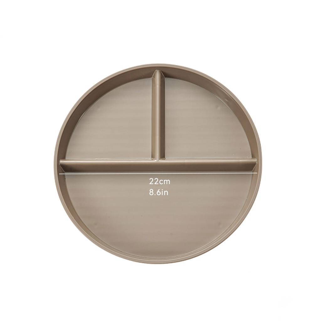 Круглая пластиковая тарелка для ужина с отделениями, пригодная для микроволновой печи, тарелка для салата, фруктов, еды, блюдо для женщин, контроль диеты, кухонная посуда