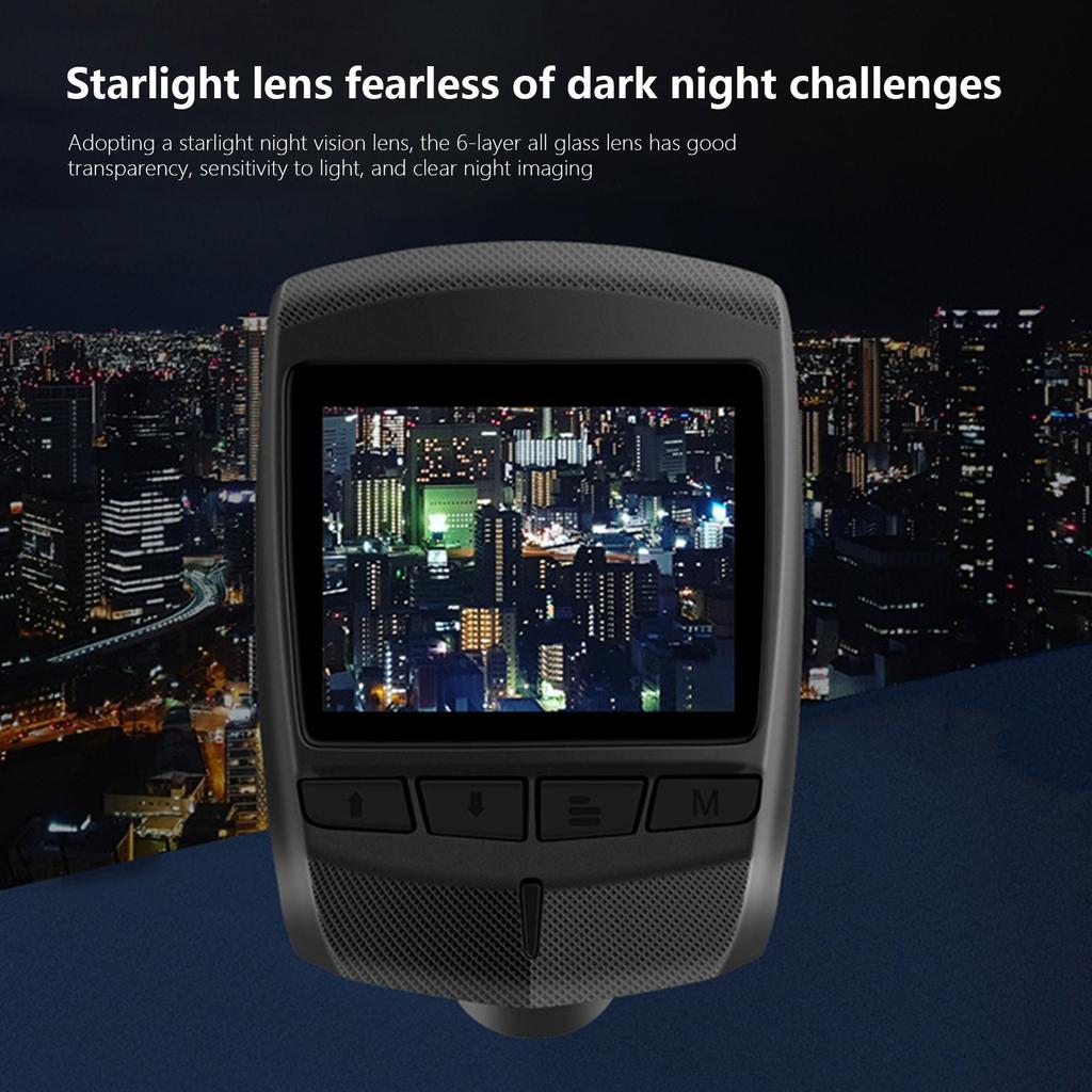 With Display Car Driving Recorder Single Lens HD Night Vision 140 Degree Panoramic 24-hour Monitoring Driving Recorder