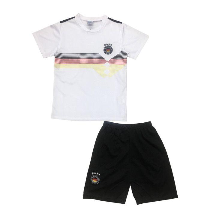 Ensemble Football Enfant - Inspiration Allemagne | Maillot Blanc - Short Noir - Blanc