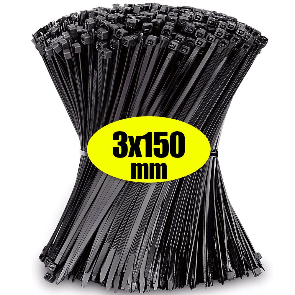 1000100Pcs Nylon Cable Ties Self-locking Cord Ties Straps Home Use Office Use Wire Zip Best Ties Adjustable Cables Fastening Loop
