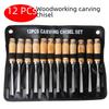 Handmade Woodworking Carving Knife & Chisel Set - 12 Pieces