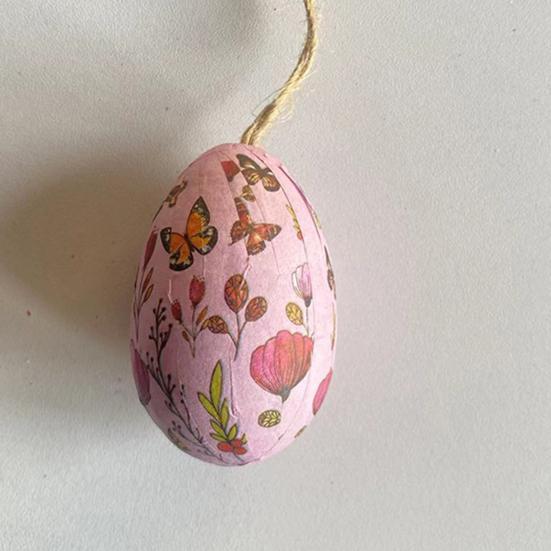 6Pcs Easter Foam Eggs Hanging Decoration Vibrant Color Clear Cartoon Pattern Easy To Hang Versatile Easter Egg Ornaments