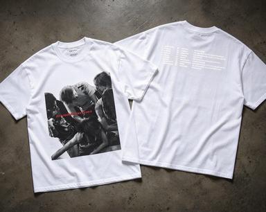 2026 Band Tour Double Sided Print Oversized T-Shirt Unisex Black Tee Front Vintage Band Photo With Red Slogan Back World Tour