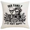Halloween Couple Skull Print Pillowcase Home Sofa Cushion Pillowcase